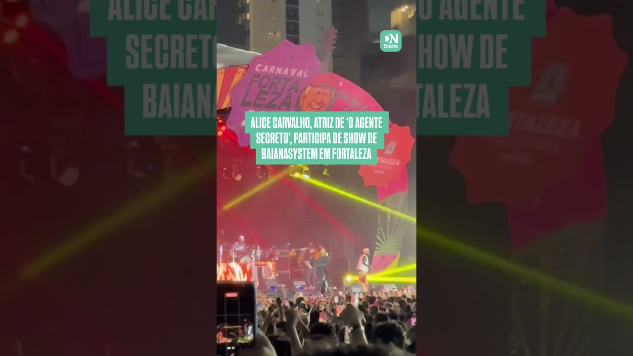 Imagem da notícia Atriz de 'O Agente Secreto', Alice Carvalho participa de show de BaianaSystem em Fortaleza