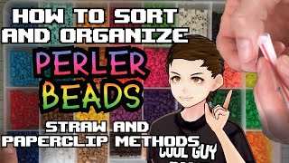 How to Sort and Organize Perler Beads (Straw and Paperclip Method)