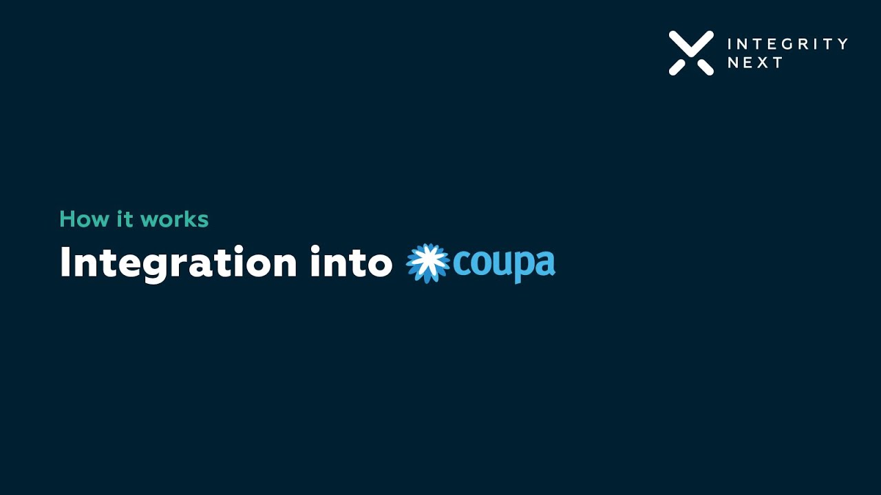 IntegrityNext | Coupa Integration