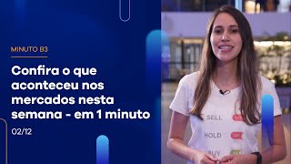 Resumo do mercado na semana: confira os 3 fatos + importantes | Minuto B3 – 02/12/2022