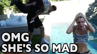 THROWING ALISSA IN THE POOL