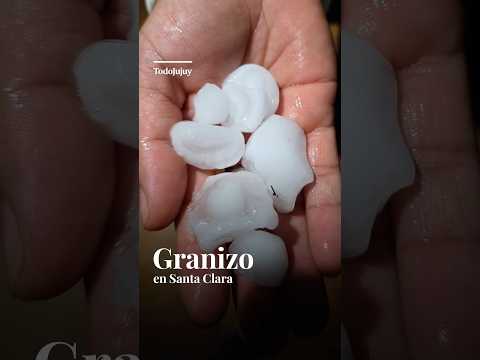 IMPACTANTE CAÍDA DE GRANIZO EN SANTA CLARA: CAYERON PIEDRAS DE GRAN TAMAÑO