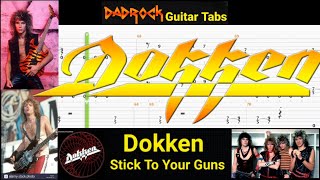 Stick To Your Guns - Dokken - Guitar + Bass TABS Lesson