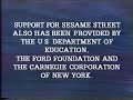 Sesame Street Funding Credits PBS ID 1991