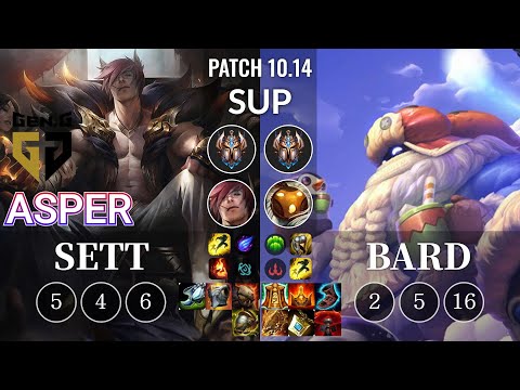 GEN Asper Sett vs Bard Sup - KR Patch 10.14