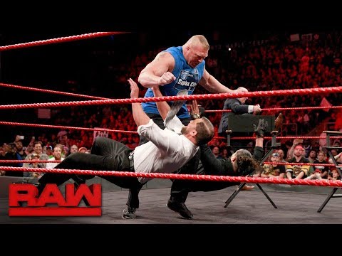 Brock Lesnar wreaks havoc on "Miz TV": Raw, Aug. 7, 2017