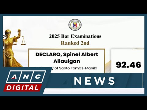 LOOK: Top 5 2025 Bar topnotchers come from UST, DLSU, UP | ANC