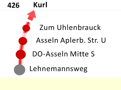 DSW21 Ansagen Bus 426 Asseln - Kurl