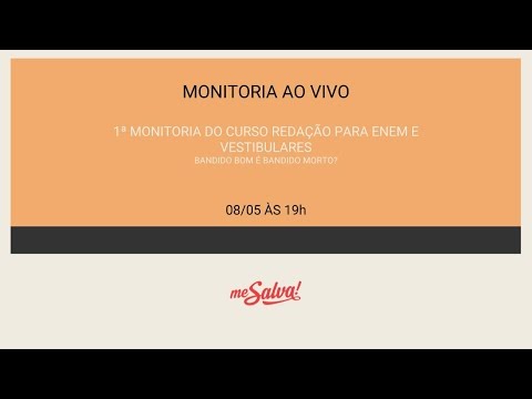 [GRATUITO] Monitoria ao vivo - Redação para ENEM e Vestibulares.