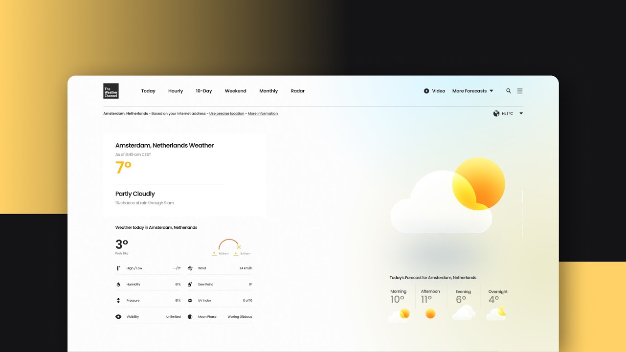 Designing a Weather Web App UI Design in Figma - Speed Art Tutorial
