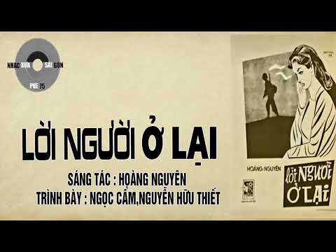 Lời người ở lại Sheet - Ngọc Cẩm