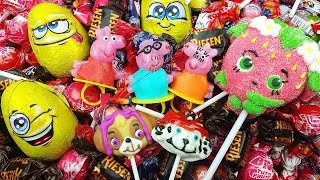 LEARN COLORS with A lot of New Candy &amp; Surprise Eggs