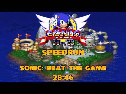 [Personal Best] Sonic 3D in 2D Speedrun - Sonic Beat The Game in 28:46 RTA