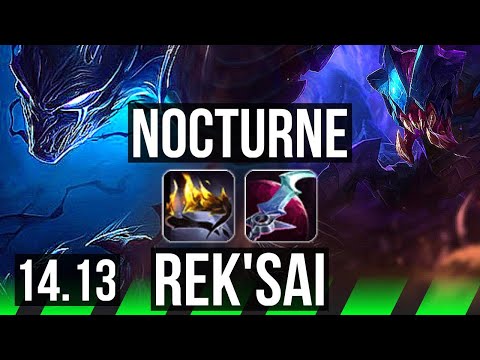 NOCTURNE vs REK'SAI (JGL) | 8/0/5, Rank 8 Nocturne, Legendary, 500+ games | VN Grandmaster | 14.13