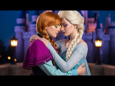 Anna & Elsa AI Cosplay: The Kiss (Frozen Sister Love Fan Art ❄️🏰)