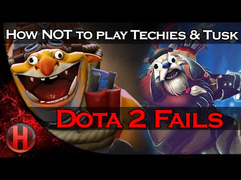 Dota 2 Fails - How NOT to play Techies & Tusk