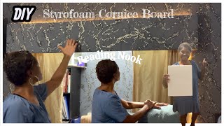Elevate Your Space: DIY~ Styrofoam Cornice Board |Window Treatment