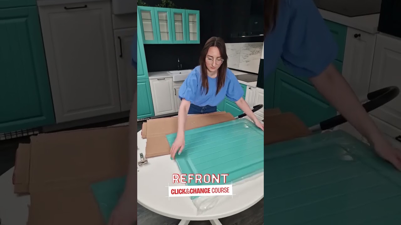 How to change a large door on a tall cabinet with a microwave