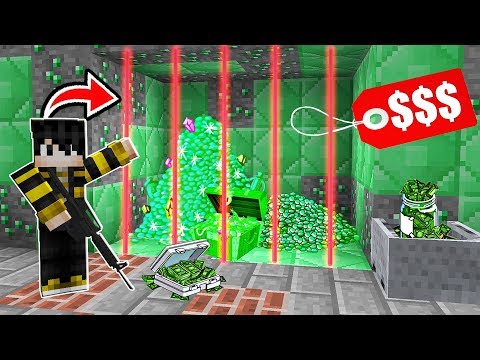 ZENGİN'in LAZER KORUMALI GİZLİ ZÜMRÜT BANKASINI SOYUYORUM! 😱 - Minecraft