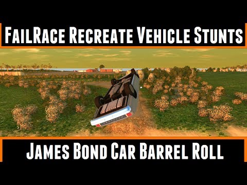 FailRace Recreate Vehicle Stunts James Bond Car Barrel Roll (BeamNG Drive)