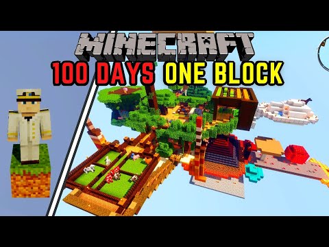TheCaptainsTV - I Survived 100 Days in ONE BLOCK SKYBLOCK in Minecraft Hardcore | Our Lord and Savior Upside Down T