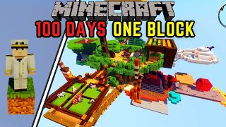 I Survived 100 Days in ONE BLOCK SKYBLOCK in Minec