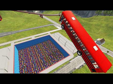 #beamngdrive - School Bus Crashes & Jumps 178