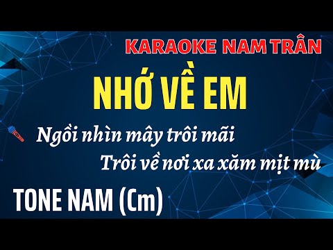 Karaoke Nhớ Về Em Tone Nam | Nam Trân