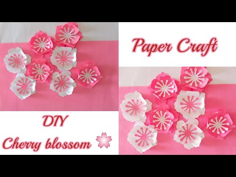 DIY Cherry Blossom Flower Craft | Beautiful Paper Flower | Cherry Blossom 🌸# shorts