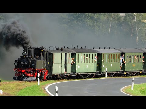 Döllnitzbahn DR 99.584 IV K mit DR Personenwagen 13. 9. 2020