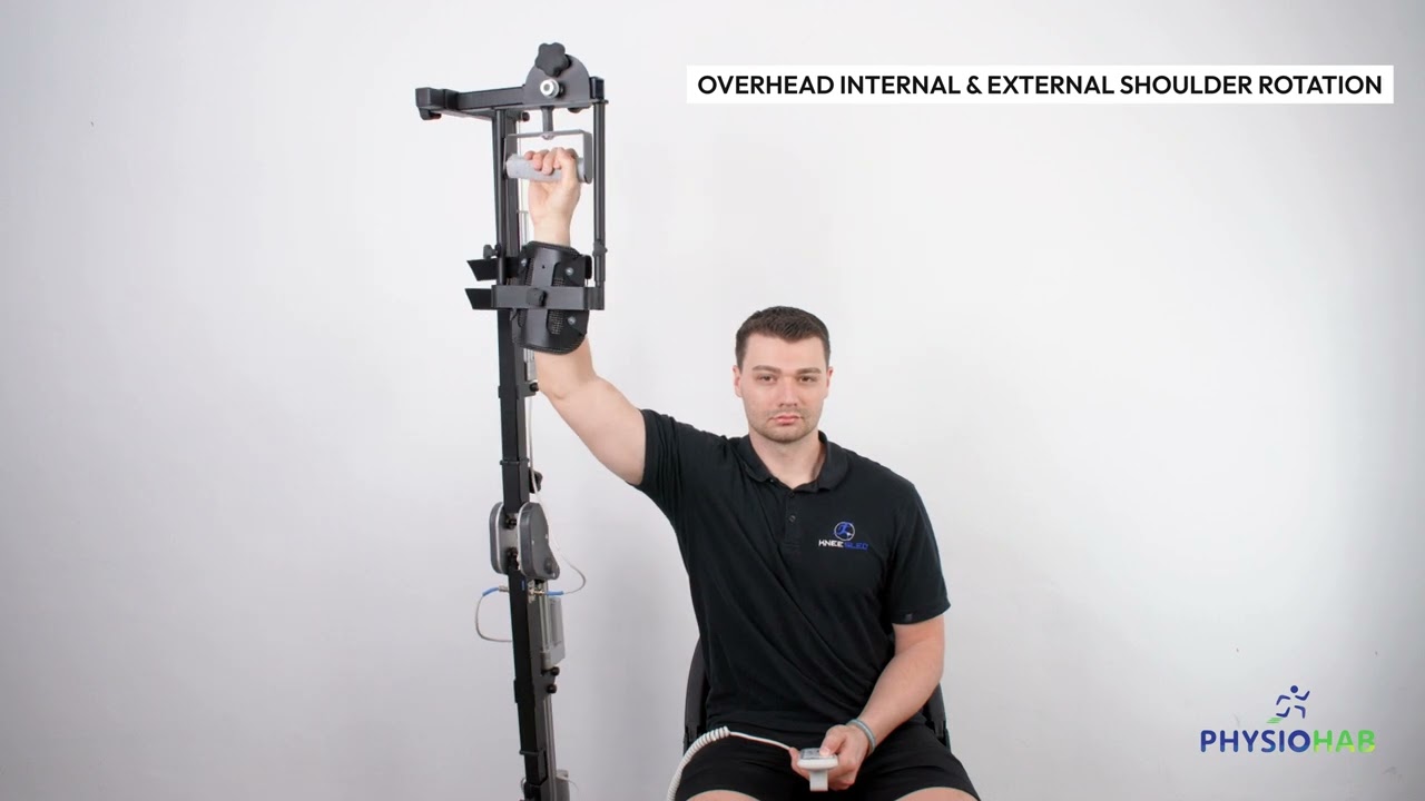 Rotación de hombro interna-externa por encima de la cabeza con Electra