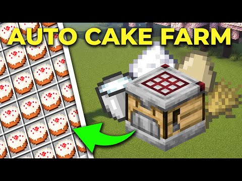 99% Automated Cake Farm Machine Using Crafter! | MINECRAFT