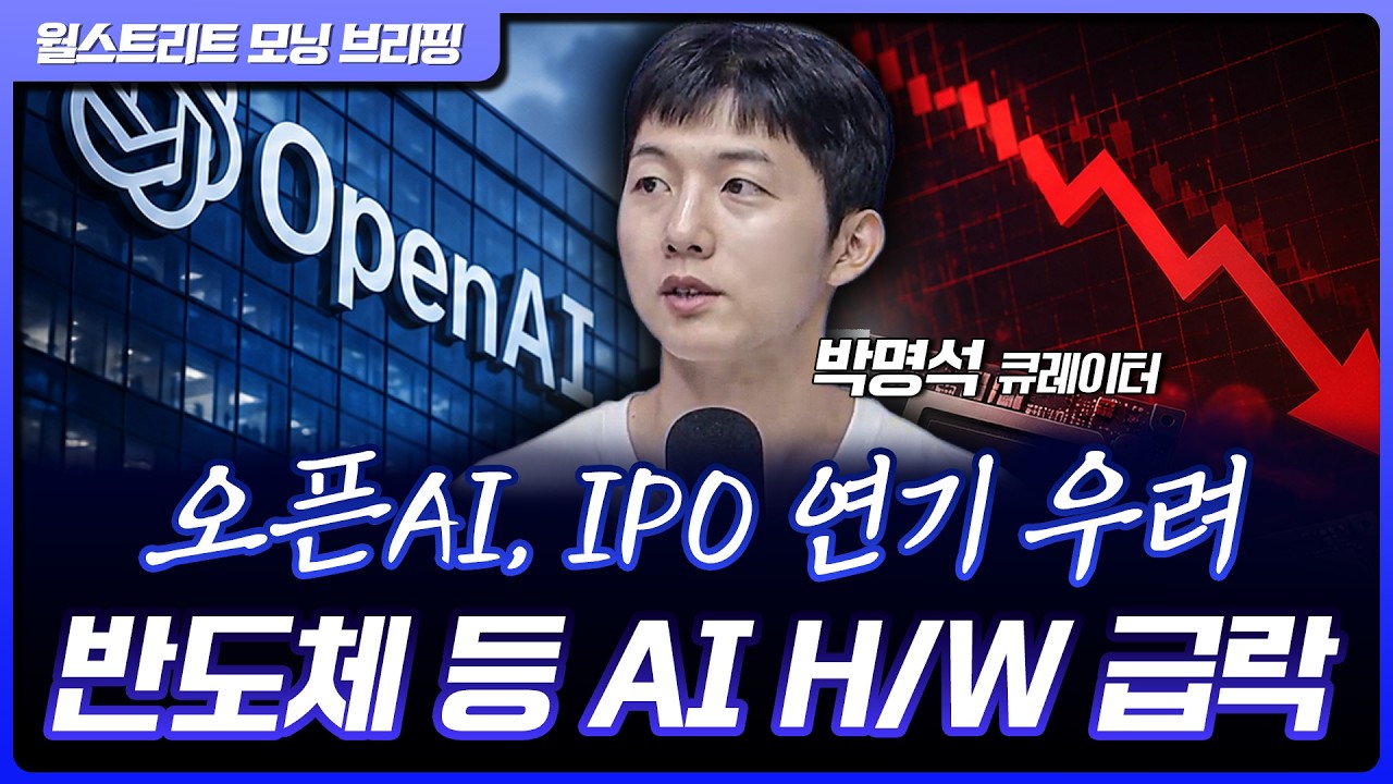 애플발 칩플레이션에 오픈AI IPO 연기...반도체 급락, S/W 급반등 [월가 뉴스레터]