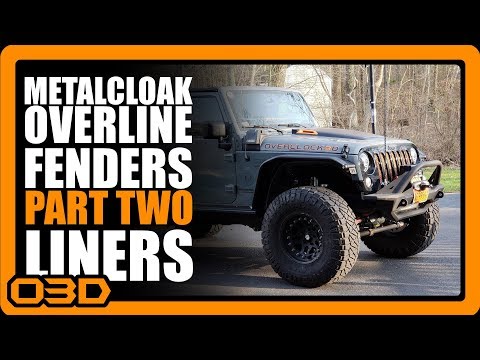 Part 2 - Metalcloak Front Overline Fender Install 2015 Jeep Wrangler JK