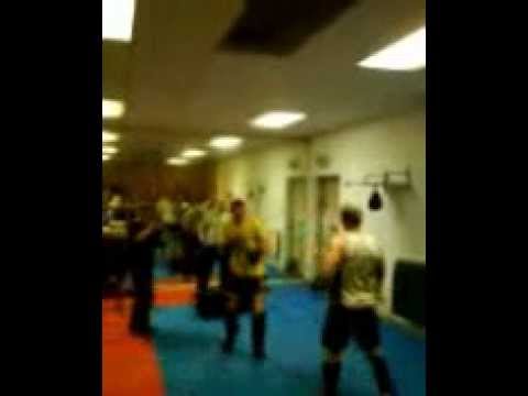 Paul Cowzer (Rush Martial Arts) sparring in (Shika MMA) with Anto