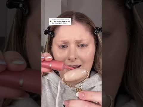 Paula's complete makeup with rose quartz