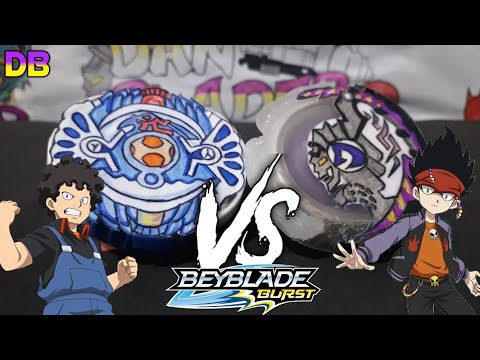 BATALHA/HYPER HORUSOOD versus DARK DOOMSCIZOR  beyblade caseiro
