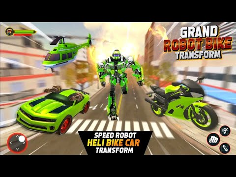 Flying Helicopter Robot Car Transform Shooting War | Android Gameplay HD ( Rution Games )