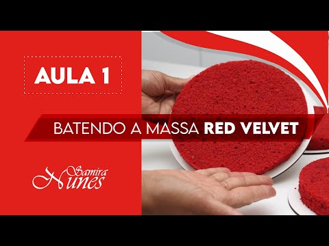 BOLO  RED VELVET/ MASSA  REDE VELVET/ BOLO VELUDO VERMELHO/  SAMIRA NUNES