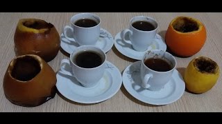 Limon Elma Ayva Portakal Aromalı Türk Kahvesi