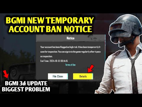 😱URGENT NOTICE : BGMI TEMPORARY ACCOUNT BAN | BGMI SERVER RESPONCE PROBLEM | BGMI 7 DAYS BAN NOTICE