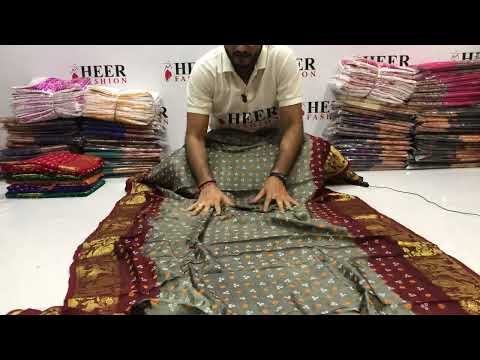 Silk multicolor soft bandhani saree with khadi printed work,...