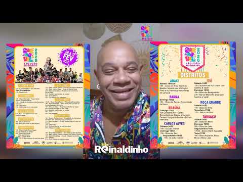 Carnaval de São João Nepomuceno-MG Mensagem de Reinaldinho do Terra Samba pra você.