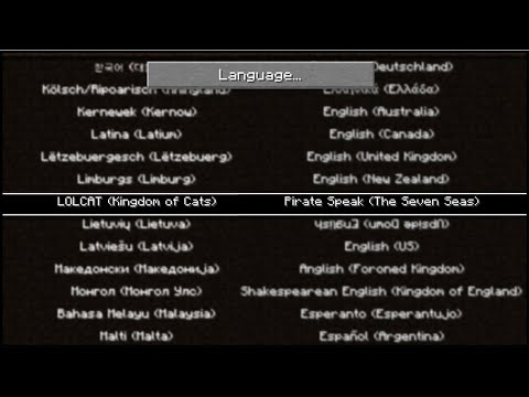 Minecraft - All Easter Egg Languages
