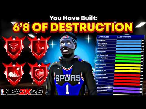 This *NEW* 6'8 BEST BUILD is GAMEBREAKING🔥🔥🔥 NO WEAKNESSES! NBA2K26 BEST BUILD!