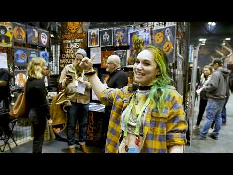 The Sinister Visions Booth at TransWorld's Halloween & Attractions Show 2023