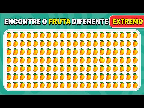 Encontre O Emoji Diferente - Fruta - Edição Extrema | Fácil, Médio, Difícil | 30 Níveis