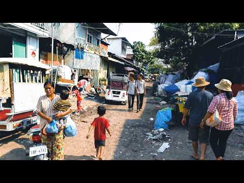 direct view of the village and market in Chbar Ampov, Phnom Penh, Cambodia 2026