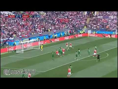 Primer gol del mundial | gol de Yuri Ganzinskiy | rusia 2018