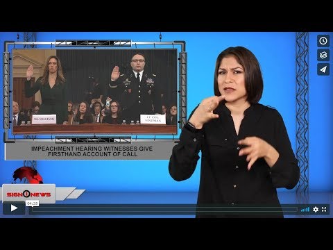 Impeachment hearing witnesses give firsthand account of call (ASL - 11.19.19)